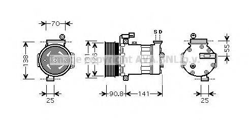 PRASCO AUK172 Компресор, кондиціонер