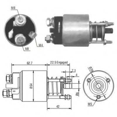 HOFFER 6646005 Тягове реле, стартер