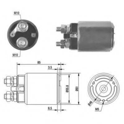 HOFFER 6646120 Тягове реле, стартер