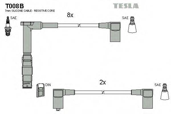 TESLA T008B Комплект дротів запалювання