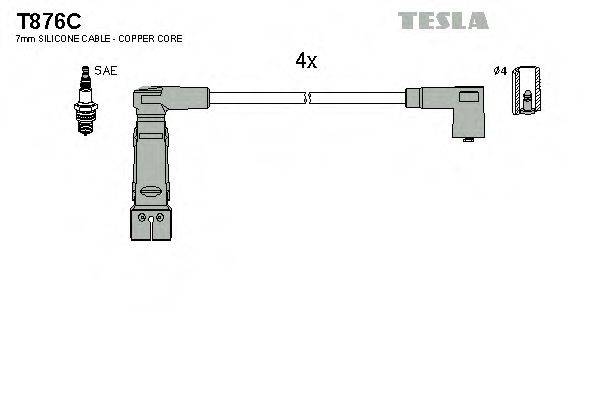 TESLA T876C Комплект дротів запалювання