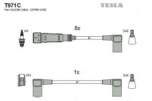 TESLA T971C Комплект дротів запалювання