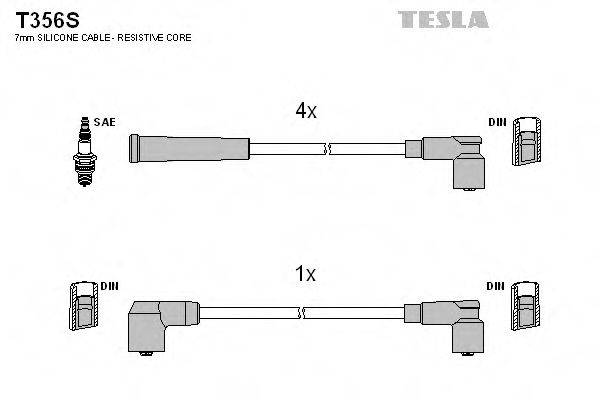 TESLA T356S Комплект дротів запалювання