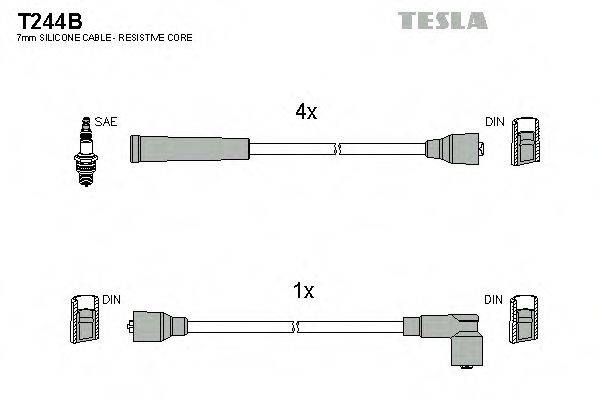 TESLA T244B Комплект дротів запалювання