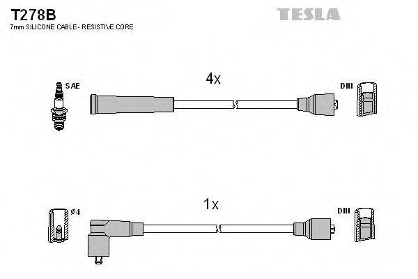 TESLA T278B Комплект дротів запалювання