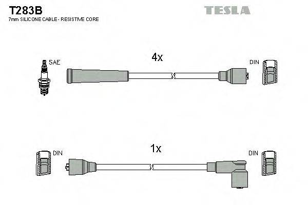 TESLA T283B Комплект дротів запалювання