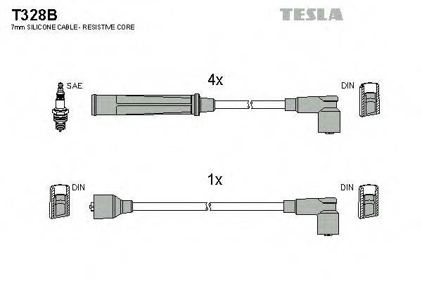 TESLA T328B Комплект дротів запалювання