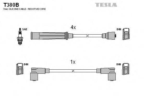 TESLA T380B Комплект дротів запалювання