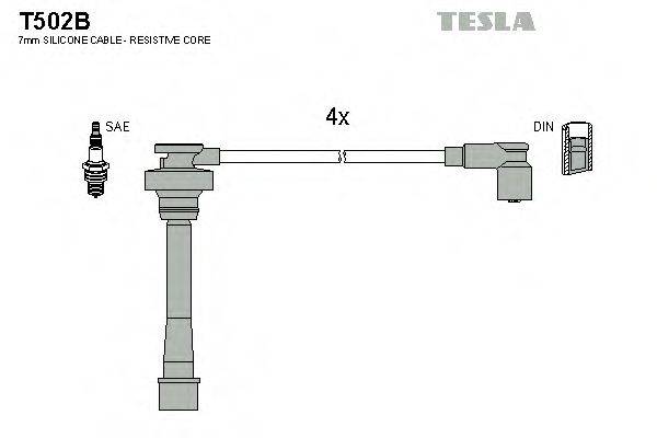 TESLA T502B Комплект дротів запалювання