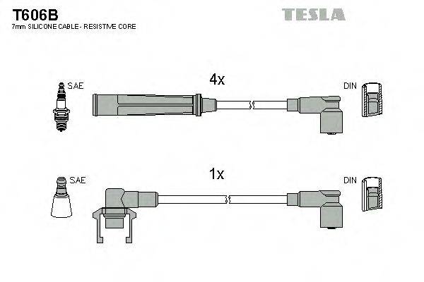 TESLA T606B Комплект дротів запалювання