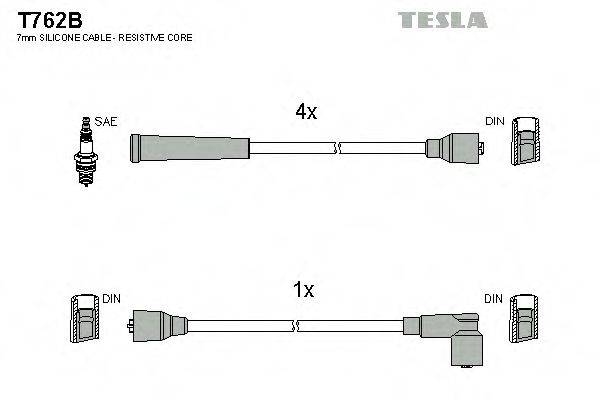 TESLA T762B Комплект дротів запалювання