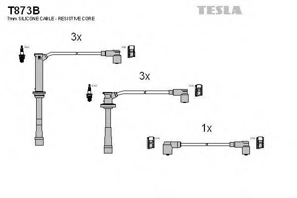 TESLA T873B Комплект дротів запалювання