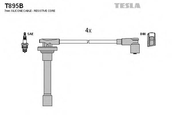 TESLA T895B Комплект дротів запалювання