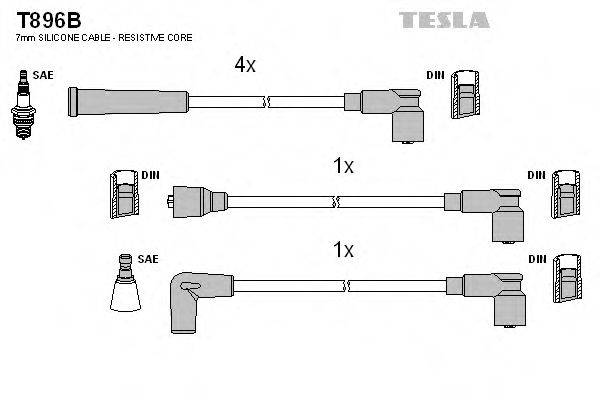 TESLA T896B Комплект дротів запалювання