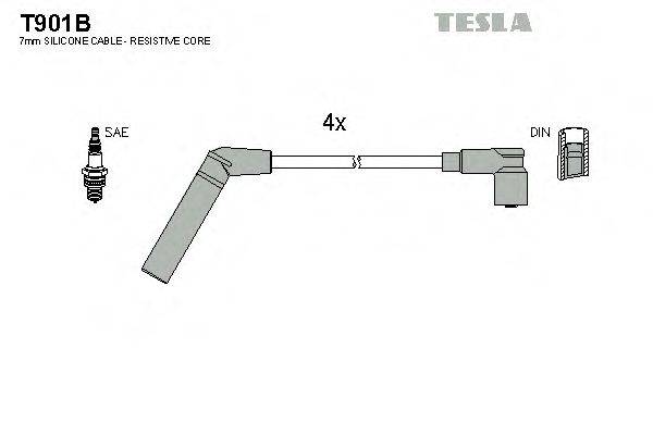 TESLA T901B Комплект дротів запалювання