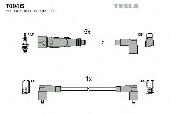 TESLA T094B Комплект дротів запалювання