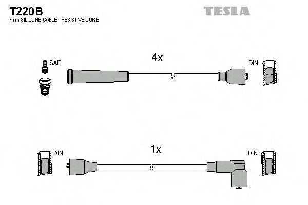 TESLA T220B Комплект дротів запалювання