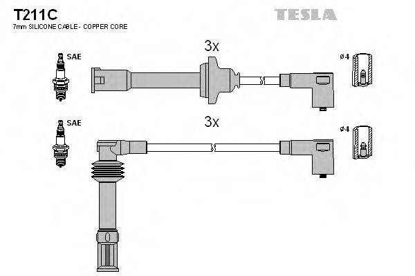 TESLA T211C Комплект дротів запалювання