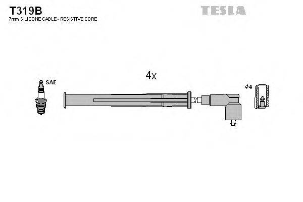 TESLA T319B Комплект дротів запалювання