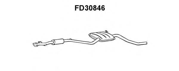 VENEPORTE FD30846 Середній глушник вихлопних газів