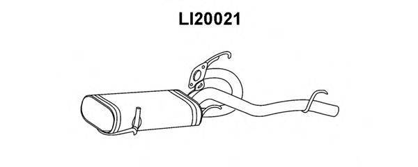 VENEPORTE LI20021 Глушник вихлопних газів кінцевий