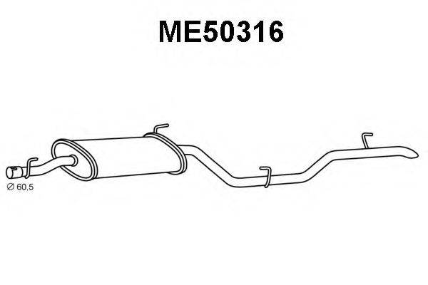 VENEPORTE ME50316 Глушник вихлопних газів кінцевий