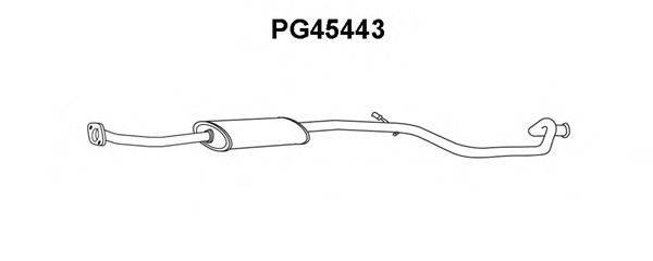 VENEPORTE PG45443 Середній глушник вихлопних газів
