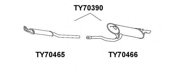 VENEPORTE TY70465 Передглушувач вихлопних газів