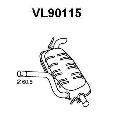 VENEPORTE VL90115 Глушник вихлопних газів кінцевий