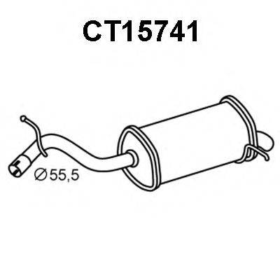 VENEPORTE CT15741 Глушник вихлопних газів кінцевий