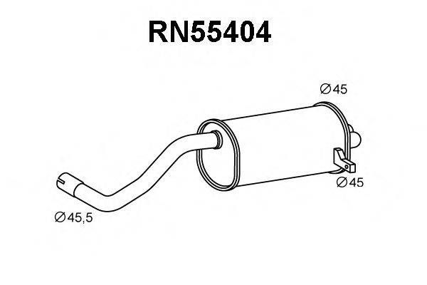 VENEPORTE RN55404 Глушник вихлопних газів кінцевий