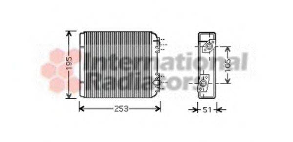 VAN WEZEL 26006020 Теплообмінник, опалення салону