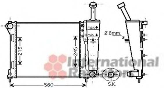 VAN WEZEL 17002345 Радіатор, охолодження двигуна