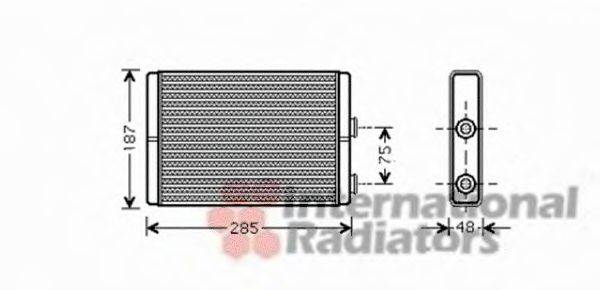 VAN WEZEL 17006325 Теплообмінник, опалення салону