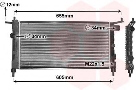 VAN WEZEL 37002183 Радіатор, охолодження двигуна