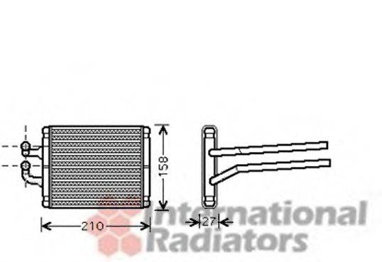 VAN WEZEL 83006095 Теплообмінник, опалення салону