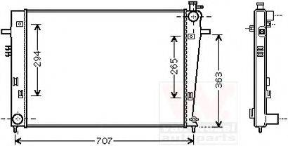 VAN WEZEL 82002204 Радіатор, охолодження двигуна