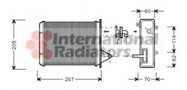 VAN WEZEL 17006089 Теплообмінник, опалення салону