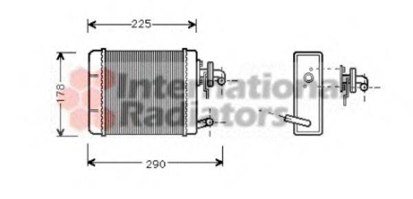 VAN WEZEL 17006102 Теплообмінник, опалення салону