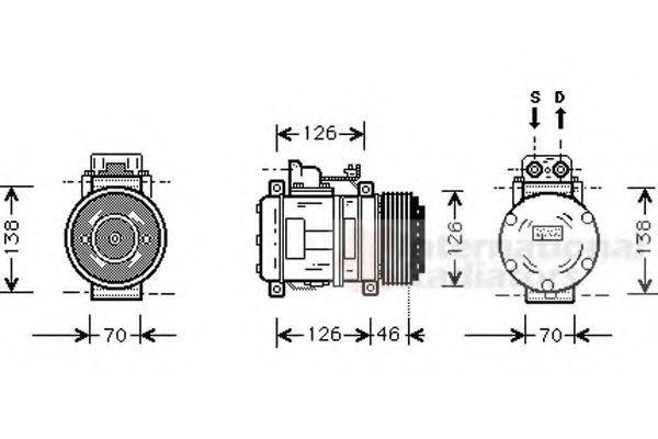 VAN WEZEL 3000K097 Компресор, кондиціонер