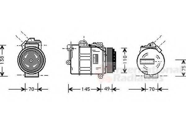 VAN WEZEL 0600K181 Компресор, кондиціонер