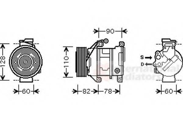 VAN WEZEL 0600K316 Компресор, кондиціонер