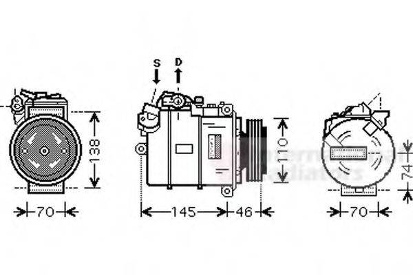 VAN WEZEL 0600K318 Компресор, кондиціонер