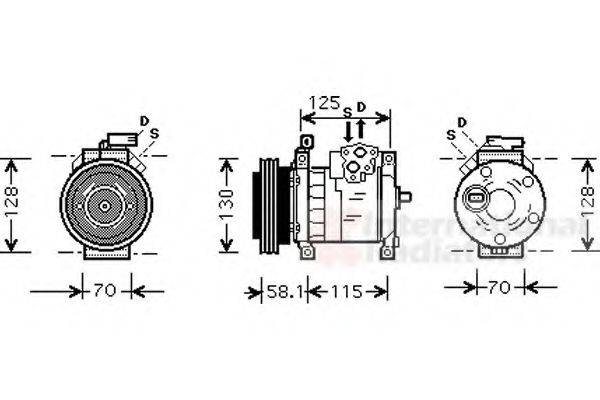 VAN WEZEL 0700K094 Компресор, кондиціонер