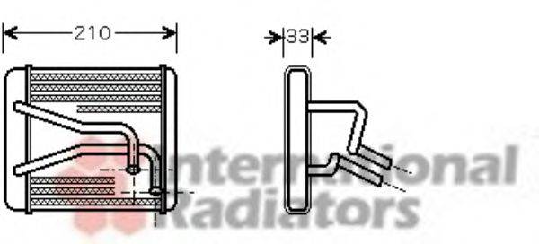 VAN WEZEL 83006049 Теплообмінник, опалення салону