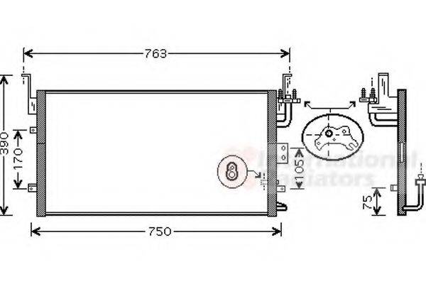 VAN WEZEL 82005135 Конденсатор, кондиціонер