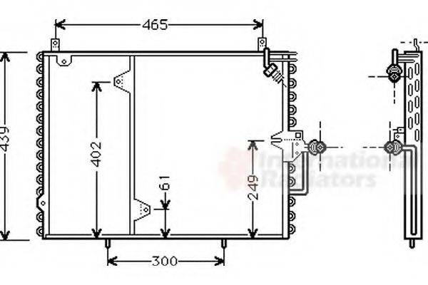 VAN WEZEL 30005160 Конденсатор, кондиціонер