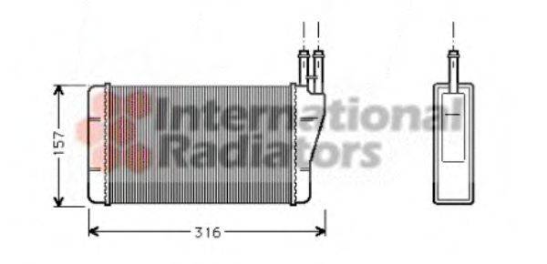 VAN WEZEL 37006004 Теплообмінник, опалення салону