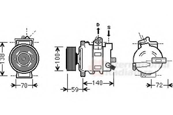 VAN WEZEL 0300K314 Компресор, кондиціонер