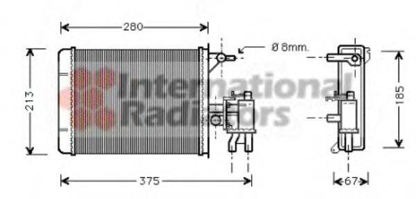 VAN WEZEL 40006134 Теплообмінник, опалення салону